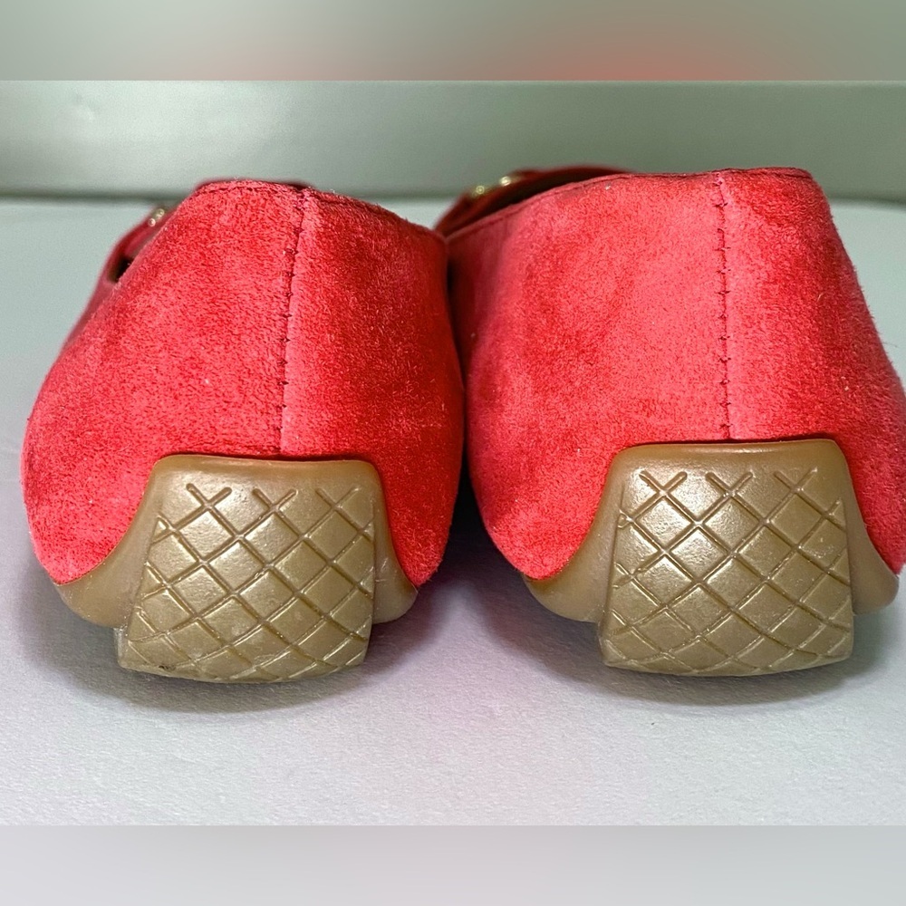 Talbot’s Francesca Kid Suede Driving Moccasins Red 8AA - Picture 5 of 8